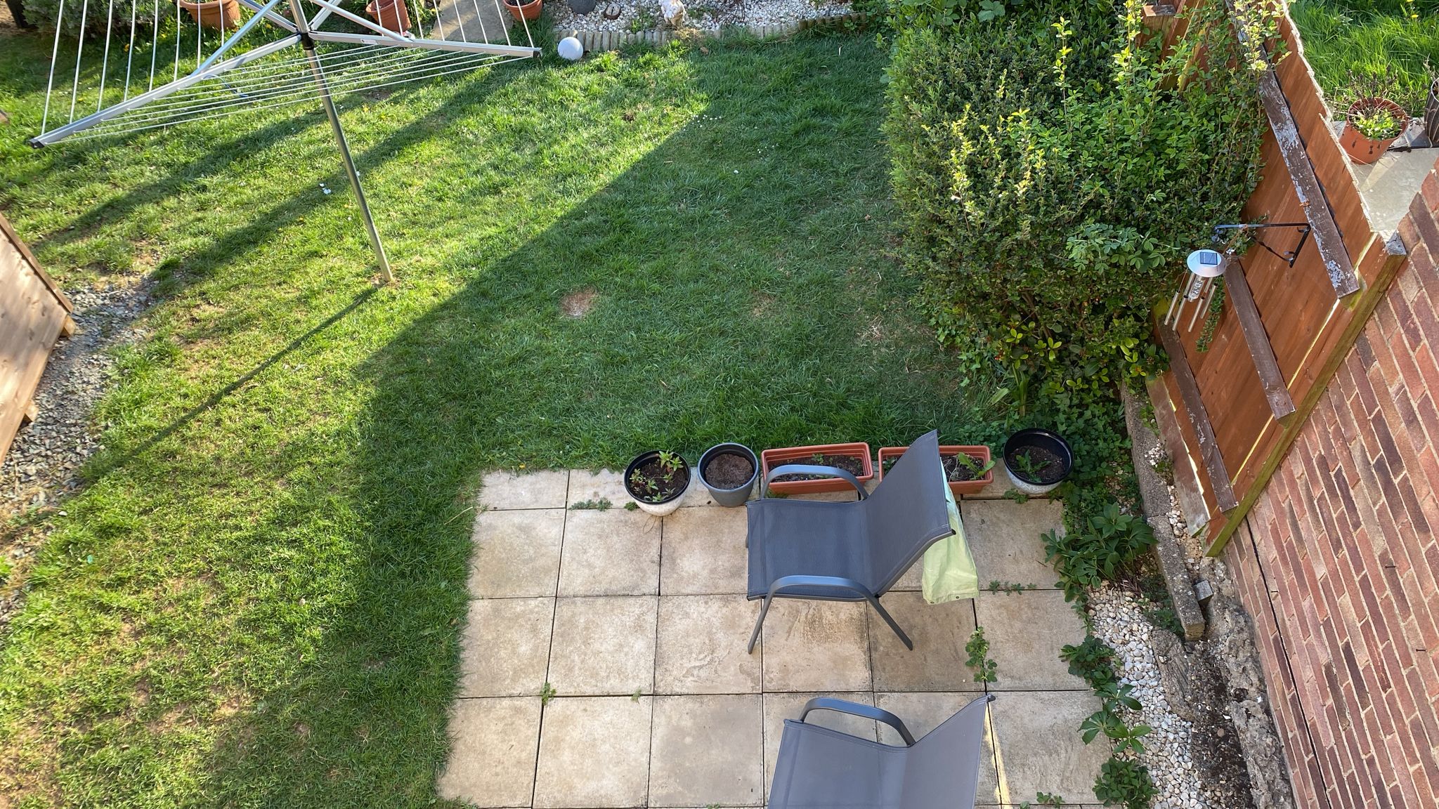 Patio and right-hand border before the transformation work